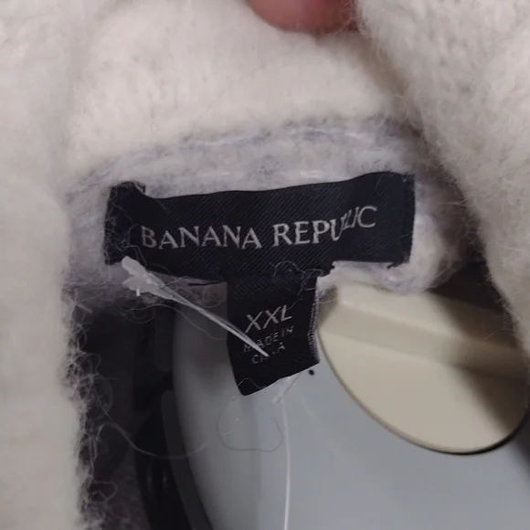 NEWBanana Republic51% Alpaca Cream Turtleneck Bosque Oversized Fair Isle Sweater - Picture 2 of 13